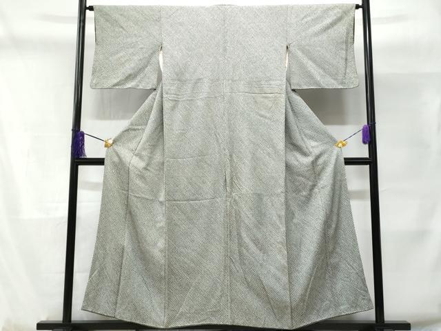 平和屋着物■大変加工の良い総絞り小紋 正絹 逸品 CABD1914fb