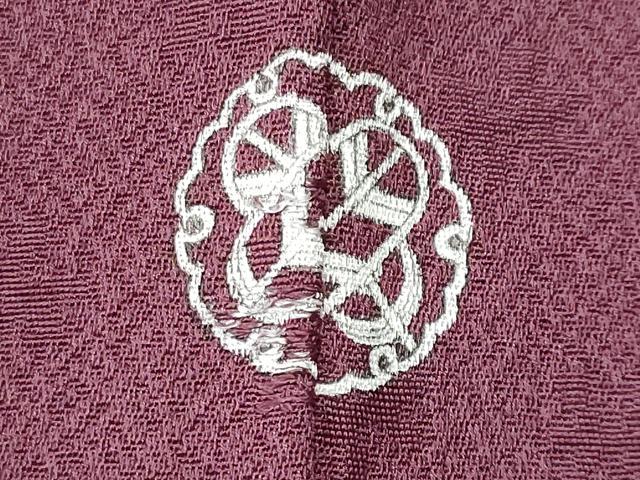 平和屋着物■上質な色無地 楓地紋 似せ紫色 正絹 逸品 CABD1917fb