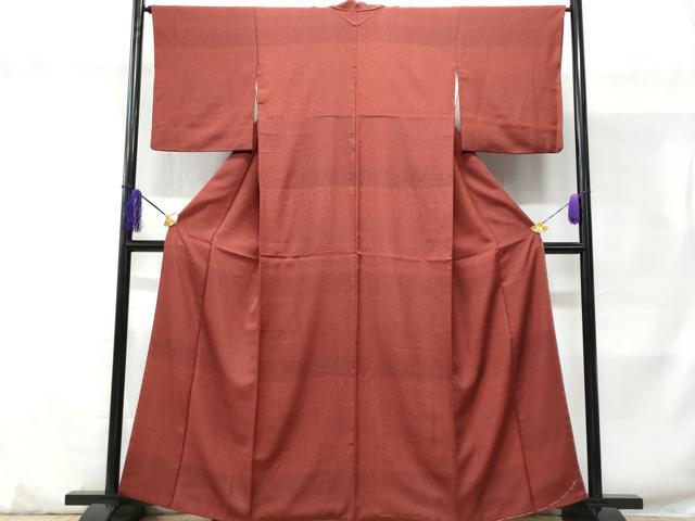 平和屋着物■上質な小紋 横段吉祥文 正絹 逸品 CABD1925fb