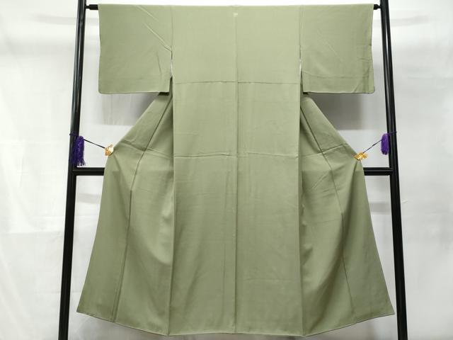 平和屋着物■上質な色無地 深川鼠色 正絹 逸品 CABD1948fb