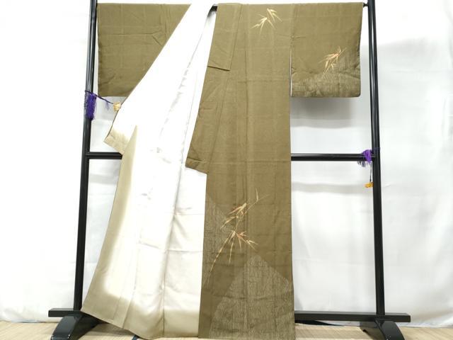 平和屋着物■訪問着 作家物 刺繍 笹竹文 金彩 正絹 逸品 CABD1961fb