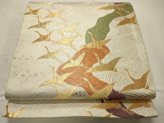 逸品 平和屋野田店 夏物 魚津誠 平和屋1□極上 着物訪問着の中古品・新品 平和屋1□極上　夏物　絹芭蕉　訪問着　手描き　蔦の葉文　暈し染め　やまと金ラベル　逸品　未使用　CZAA0018s4