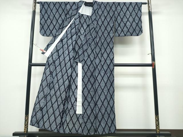 平和屋着物∴夏物 浴衣 有松鳴海絞り 菱文 綿 逸品 CABD2404ng