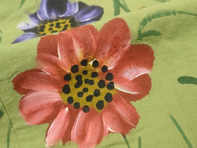 平和屋着物∴夏物 浴衣 手描き 草花文 綿 逸品 CABD2408ng