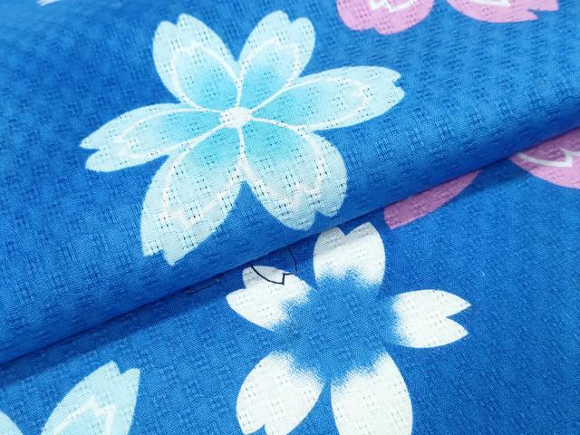 平和屋着物∴夏物 浴衣 舞桜 綿 逸品 CABD2457ng