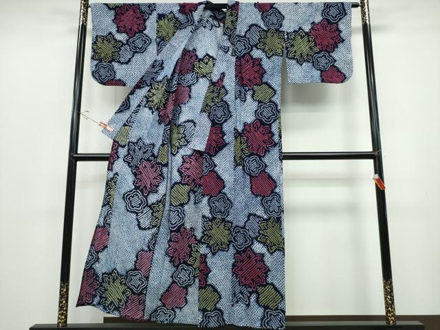 平和屋着物∴夏物 浴衣 有松鳴海絞り 舞花文 綿 逸品 CABD2476ng