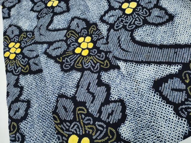 平和屋着物∴夏物 浴衣 有松鳴海絞り 乱菊 流水文 綿 逸品 CABD2496ng