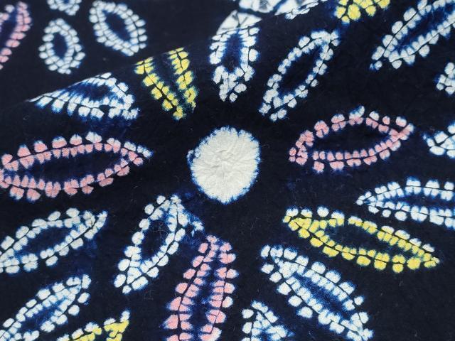 平和屋着物∴夏物 浴衣 有松鳴海絞り 切嵌花文 綿 逸品 CABD2513ng