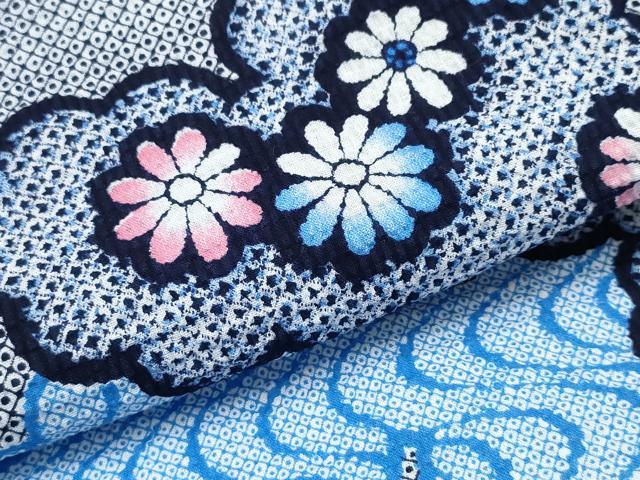平和屋着物∴夏物 浴衣 雲重ね花文 CABD2520ng