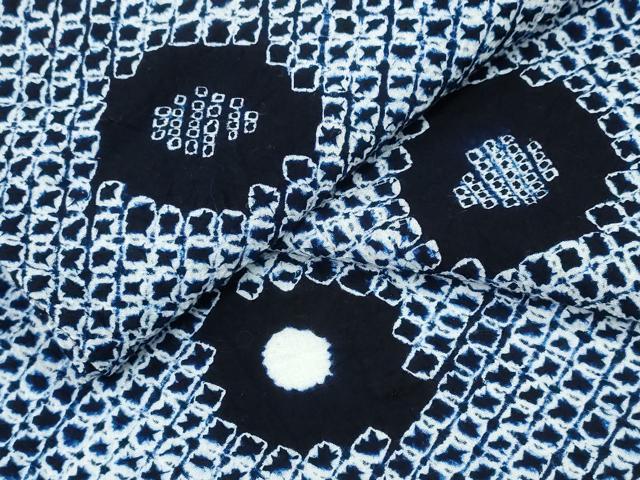 平和屋着物∴夏物 浴衣 有松鳴海絞り 吉祥丸文 綿 逸品 CABD2563ng