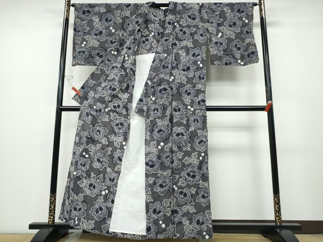 平和屋着物∴夏物 浴衣 有松鳴海絞り 舞花文 綿 逸品 CABD2570ng