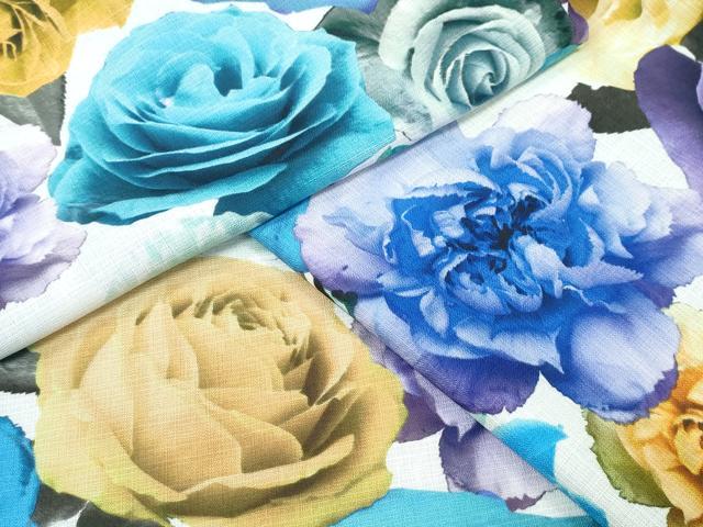 平和屋着物∴夏物 浴衣・小紋兼用 薔薇尽くし 洗える着物 CABD2576ng