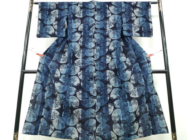 平和屋着物∴夏物 阿波しじら織 浴衣 番傘 綿 逸品 CABD2577ng