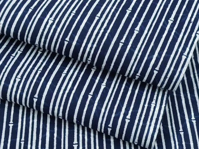 平和屋着物∴夏物 男性 浴衣 両面染 竹縞 綿 逸品 CABD2599ng