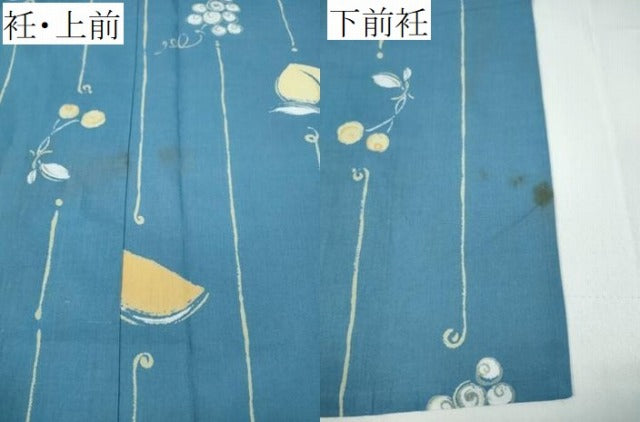 平和屋着物∴夏物 浴衣 さくらんぼ 葡萄 西瓜 桃 綿 逸品 CABD2608ng