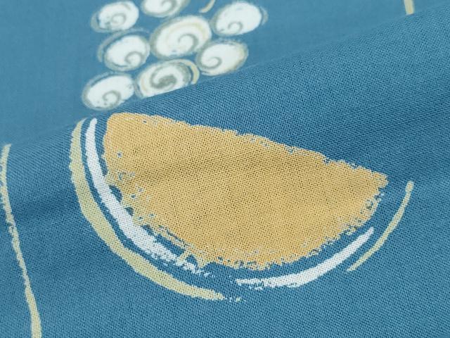 平和屋着物∴夏物 浴衣 さくらんぼ 葡萄 西瓜 桃 綿 逸品 CABD2608ng