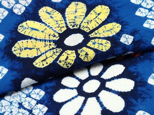 平和屋着物∴夏物 浴衣 有松鳴海絞り 舞菊間道 綿 逸品 CABD2634ng