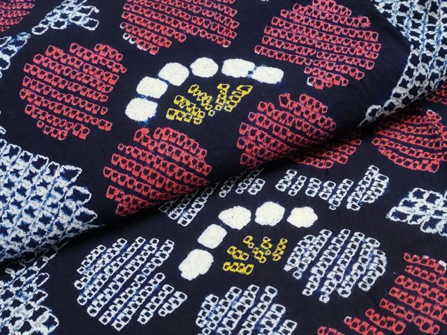 平和屋着物∴夏物 浴衣 有松鳴海絞り 梅唐草文 綿 逸品 CABD2636ng