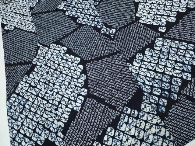 平和屋着物∴夏物 浴衣 有松鳴海絞り 切嵌文 綿 逸品 CABD2649ng
