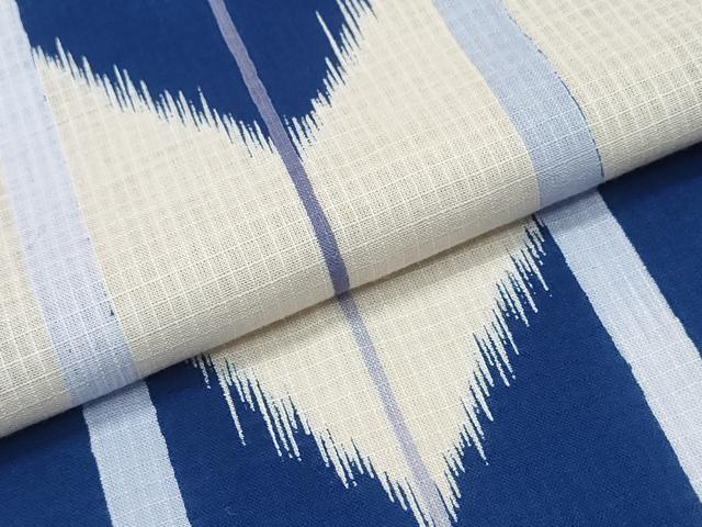 平和屋着物∴夏物 浴衣 綿紅梅 矢羽根文 日本製 綿 逸品 CABK5463ng