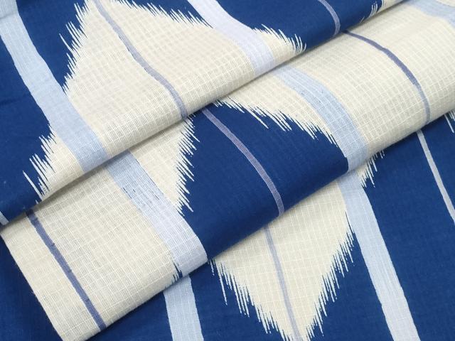 平和屋着物∴夏物 浴衣 綿紅梅 矢羽根文 日本製 綿 逸品 CABK5463ng