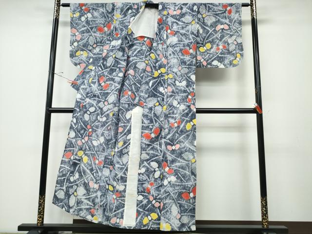 平和屋着物∴夏物 浴衣 有松鳴海絞り 芝草舞蝶文 綿 逸品 CABD2687ng