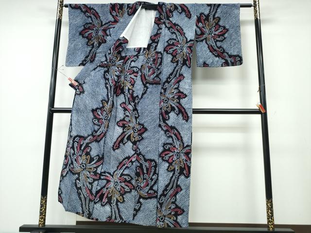 平和屋着物∴夏物 浴衣 有松鳴海絞り 乱菊 綿 逸品 未使用 CABD2719ng