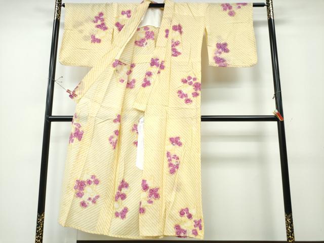 平和屋着物∴夏物 浴衣 有松鳴海絞り 舞葉文 綿 逸品 CABD2720ng