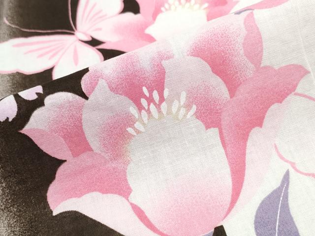 平和屋着物∴夏物 浴衣 舞蝶花間道 綿 逸品 CABD2744ng