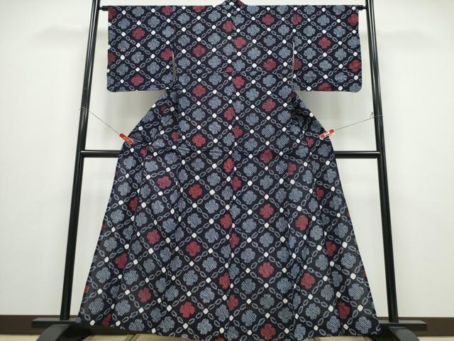 平和屋着物∴夏物 浴衣 有松鳴海絞り 綿 逸品 未使用 CABD2757ng