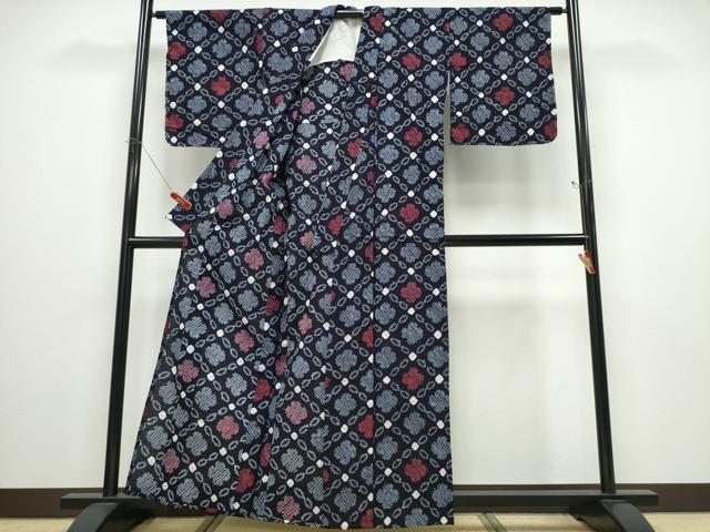 平和屋着物∴夏物 浴衣 有松鳴海絞り 綿 逸品 未使用 CABD2757ng