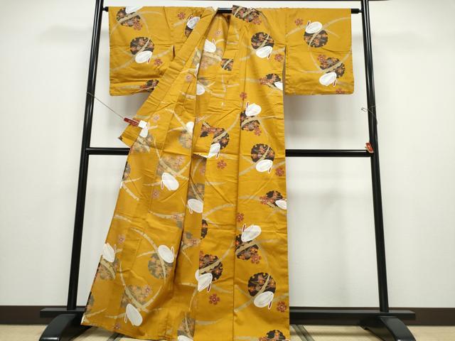 平和屋着物∴夏物 浴衣 雪芝雪輪花兎 日本製 綿 逸品 CABD2781ng