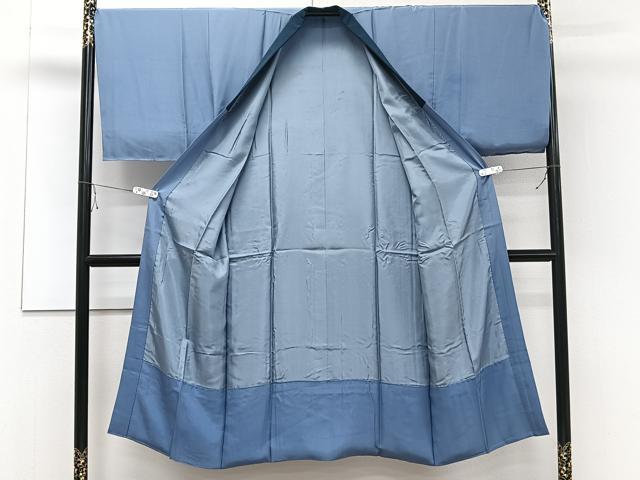 平和屋着物■男性 長襦袢 袷 流水枝梅文 暈し染め 正絹 逸品 CABD2866xi