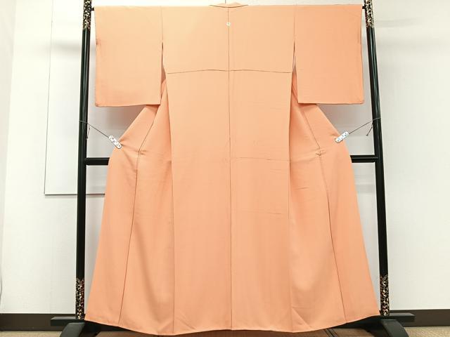 平和屋着物■上質な色無地 黄丹色 正絹 逸品 CABD2878xi