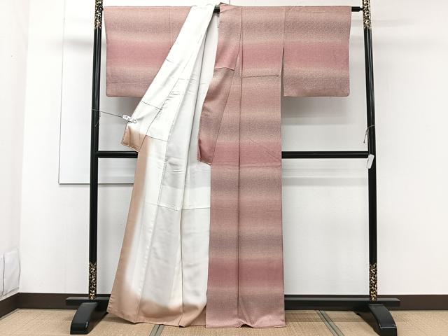 平和屋着物■訪問着 紗綾形地紋 暈し染め 正絹 逸品 CABD2892xi