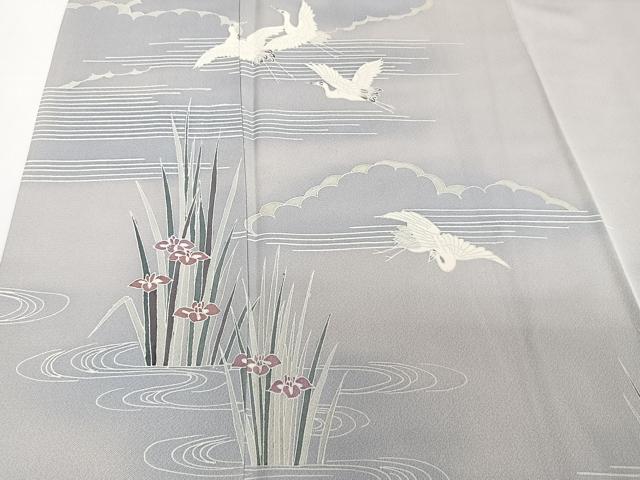 平和屋着物■訪問着 飛鶴花文 正絹 逸品 CABD2912xi