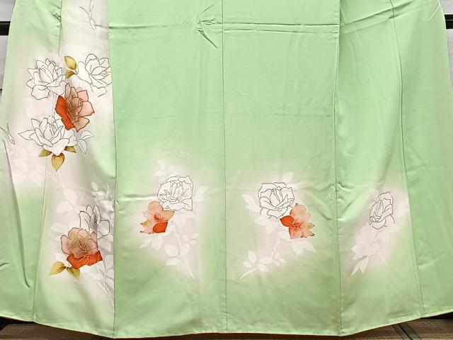 平和屋着物■訪問着 駒刺繍 枝花文 暈し染め 金彩 松坂屋扱い 正絹 逸品 CABD2938xi