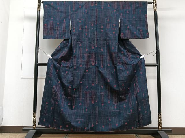 平和屋着物■上質な紬 抽象文様 やまと誂製 正絹 逸品 CABD3045xi
