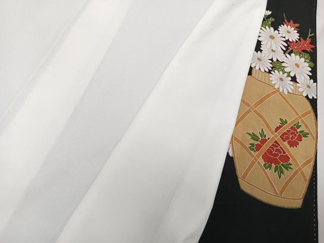 平和屋着物■豪華黒留袖 駒刺繍 飾花文 金彩 正絹 逸品 CABD3071xi