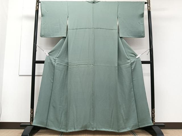 平和屋着物■上質な色無地 深川鼠色 正絹 逸品 CABD3099xi