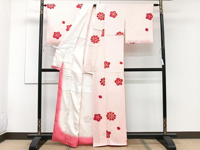 平和屋着物■訪問着 絞り 花唐草文 正絹 逸品 CABD3101xi