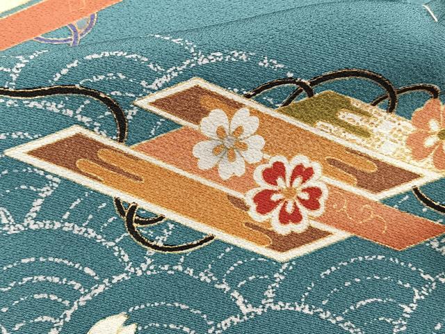 平和屋着物■訪問着 花筏 金彩 正絹 逸品 CABD3108xi
