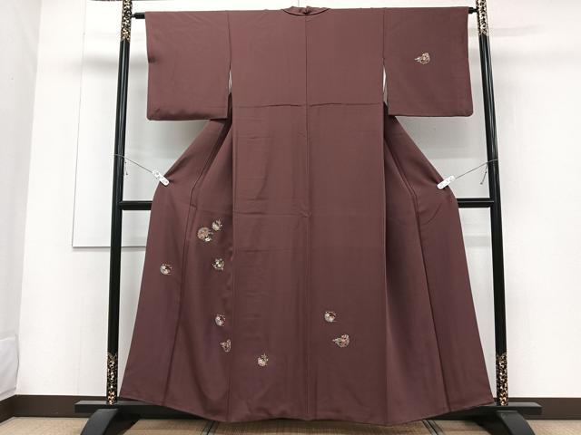 平和屋着物■訪問着 総刺繍 草花文 金糸 正絹 逸品 CABD3132xi