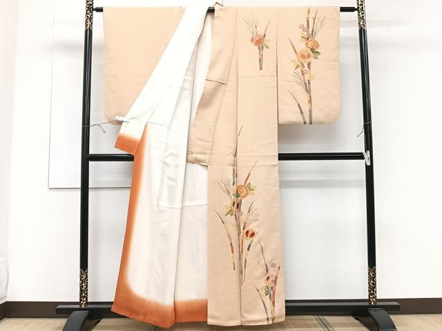 平和屋着物■訪問着 刺繍 草花文 正絹 逸品 CABD3157xi