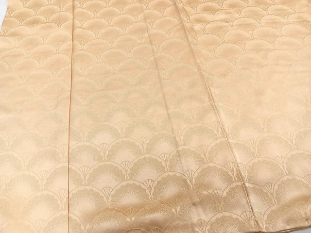 平和屋着物■上質な色無地 青海波地紋 雄黄色 正絹 逸品 CABD3176xi