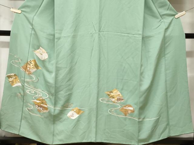 平和屋着物■訪問着 駒刺繍 色紙風景文 金彩 正絹 逸品 CABD3260ev
