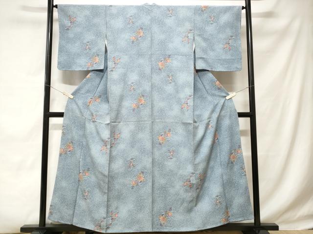 平和屋着物■上質な小紋 草花文 暈し染め たたき染め 正絹 逸品 CABD3336ev