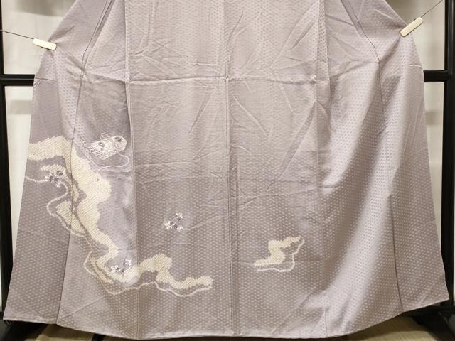 平和屋着物■訪問着 刺繍 絞り 文箱草花文 正絹 逸品 CABD3405ev