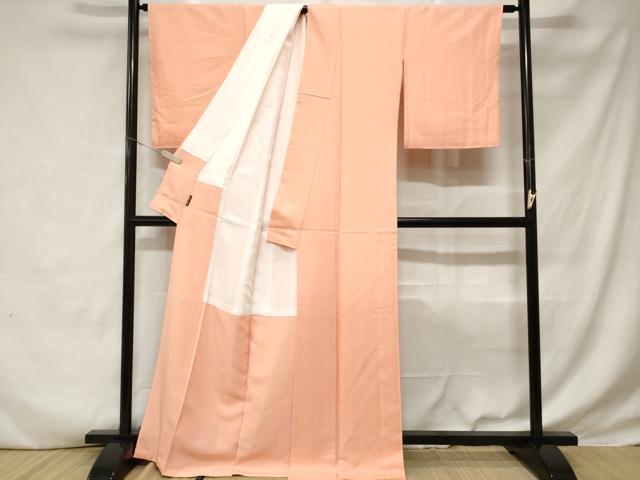平和屋着物■上質な色無地 鮫小紋地紋 虹色 正絹 逸品 CABD3412ev