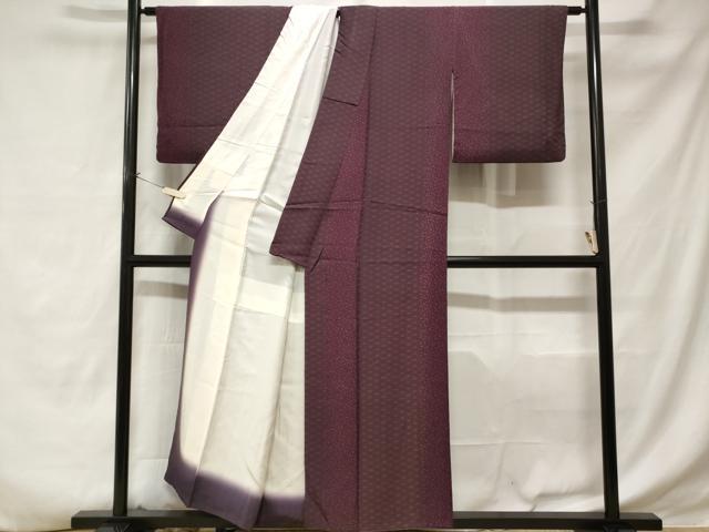 平和屋着物■江戸小紋 麻の葉花間道 正絹 逸品 CABD3452ev